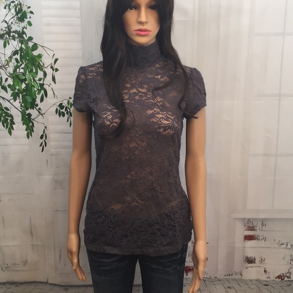 Express Tops - Express Open Back Lace Top